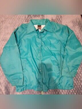 Vintage Auburn Sportswear Lady Auburn Snap-Front Nylon Windbreaker Sz Large